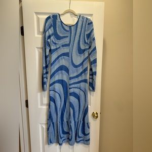 House of Sunny Wave Sweater Blue Moon Dress